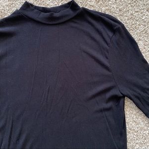 Black Ribbed Shirt